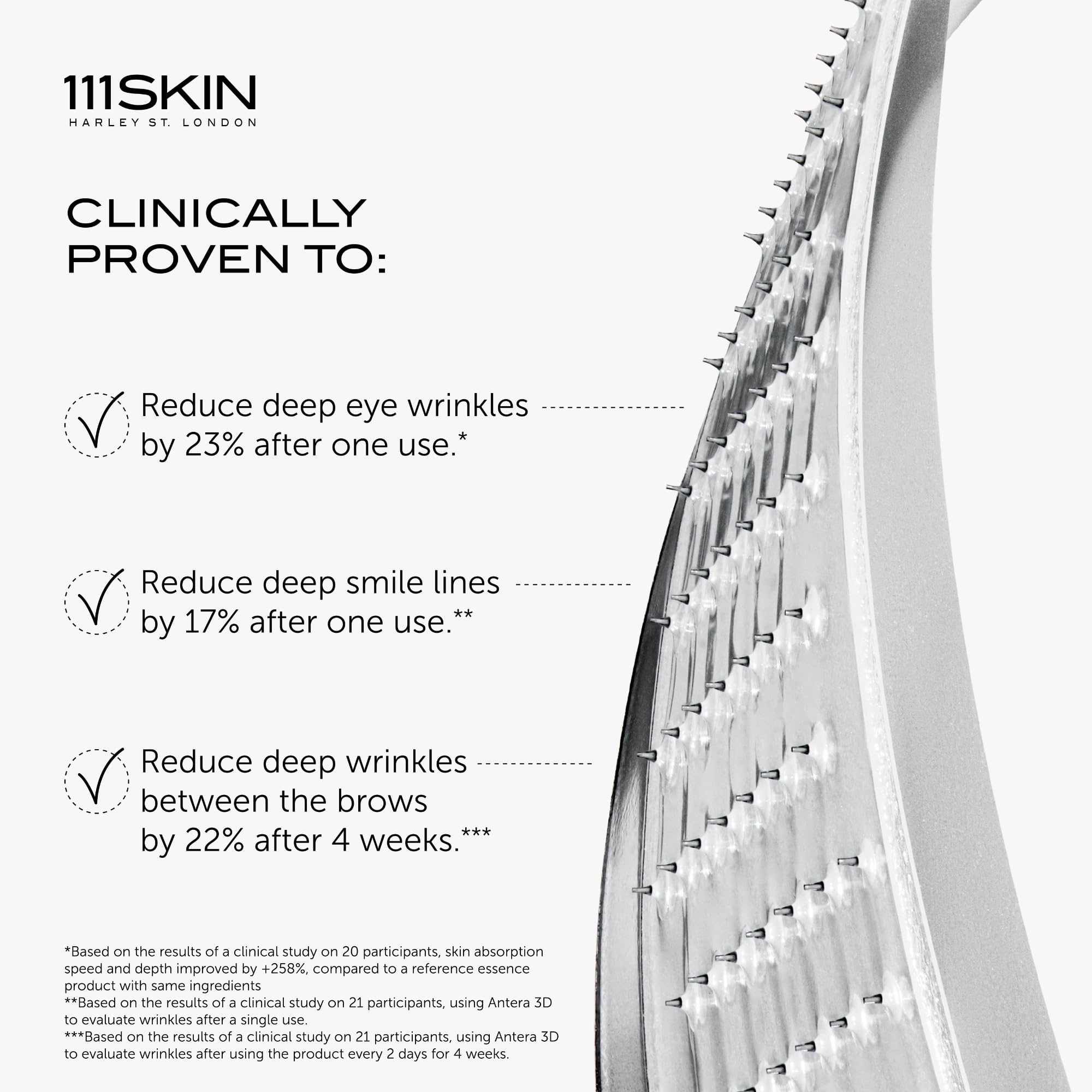 111SKIN Vitamin C and peptides support radiant skin.