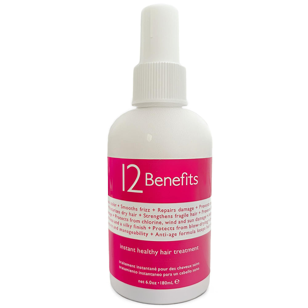 12 Benefits Leave-In Conditioner Spray bottle shows instant shine and frizz control
