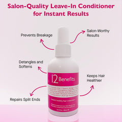 12 Benefits Leave-In Conditioner Spray on damp hair for even nourishment