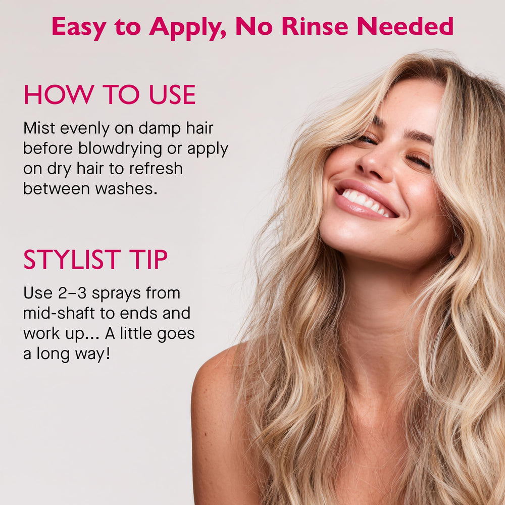 12 Benefits Leave-In Conditioner Spray heat-shield helps protect styling heat