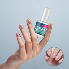 2Pacs 3 Days Nail Care bottle back highlighting keratin amino acids for strength
