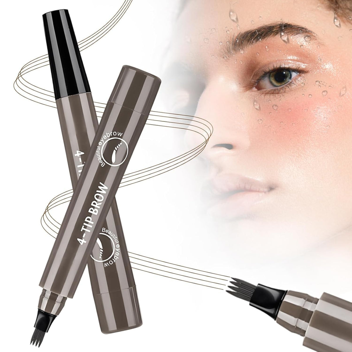 2PC Microblading Eyebrow Pencil close-up tip for natural brows