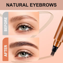 2PC microblading eyebrow pencil micro-fork-tip demonstrates beginner-friendly shaping