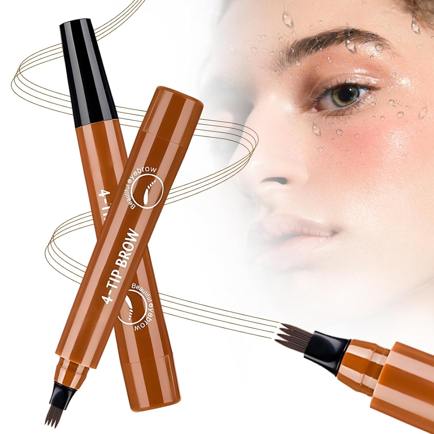 2PC microblading eyebrow pencil pack shot for natural daily brows