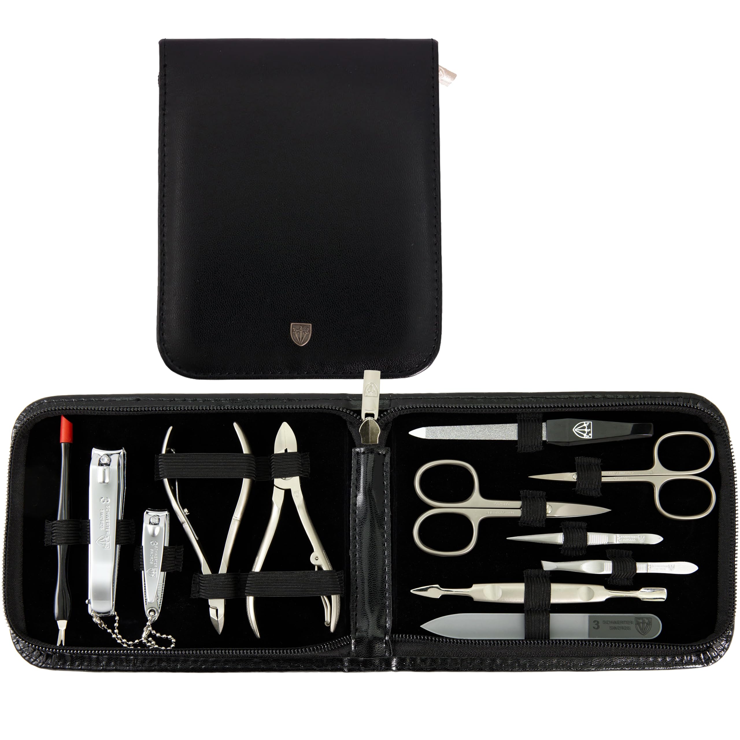 3 Swords Germany 12-piece manicure kit for professional home nail care.