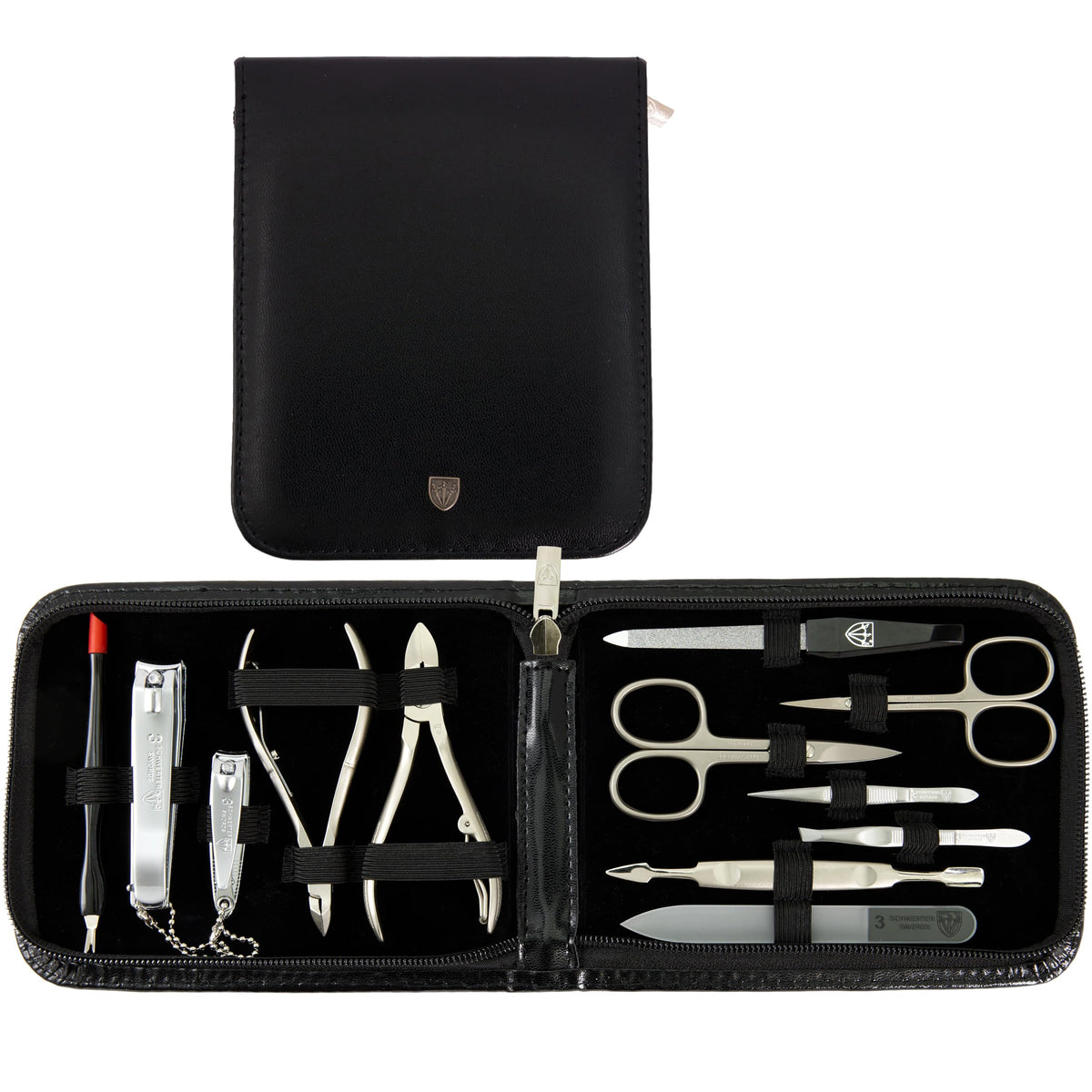 3 Swords Germany 12-piece manicure kit for professional home nail care.