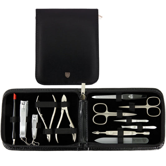 3 Swords Germany 12-piece manicure kit for professional home nail care.