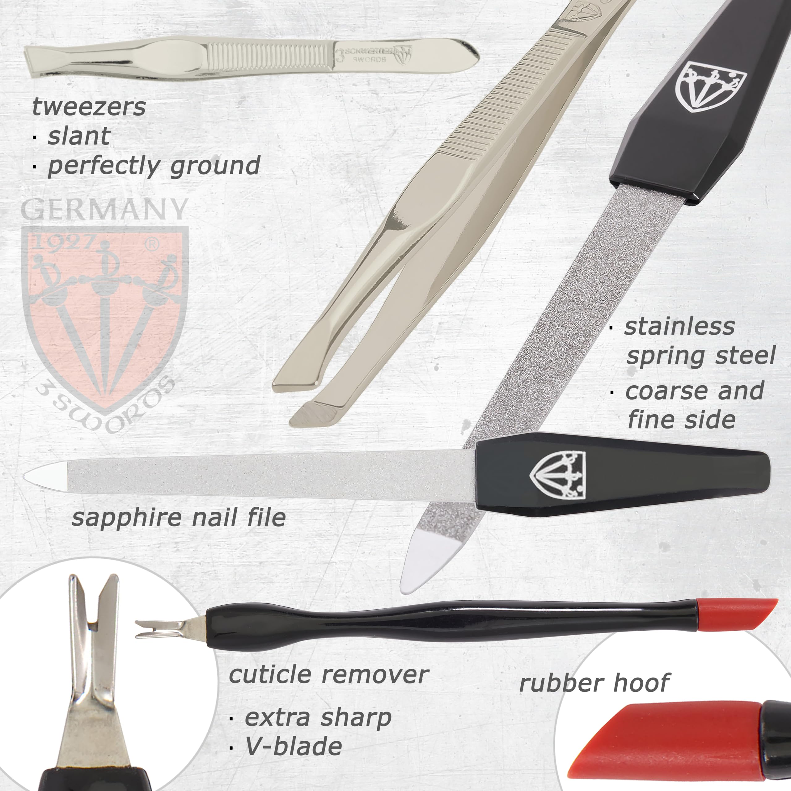 3 Swords Germany cuticle remover tool for gentle nail prep.