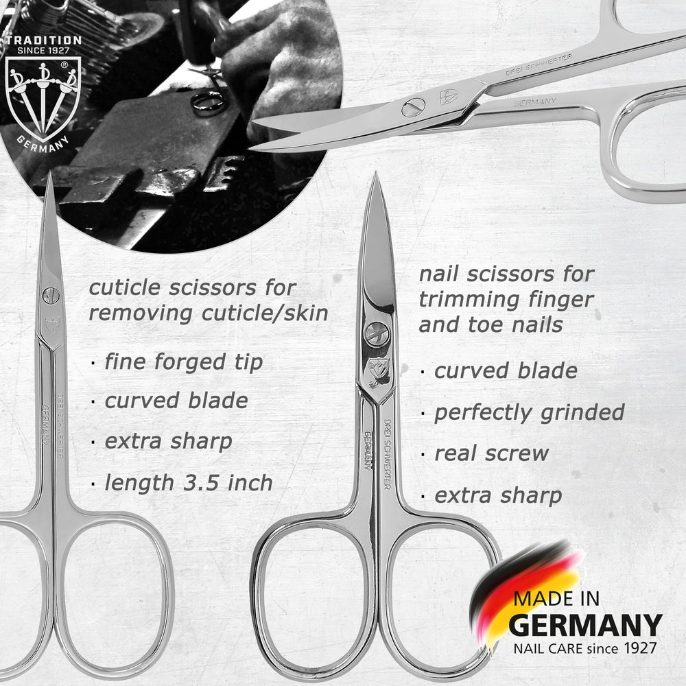 3 Swords Germany cuticle scissors with precise blades for clean trims.