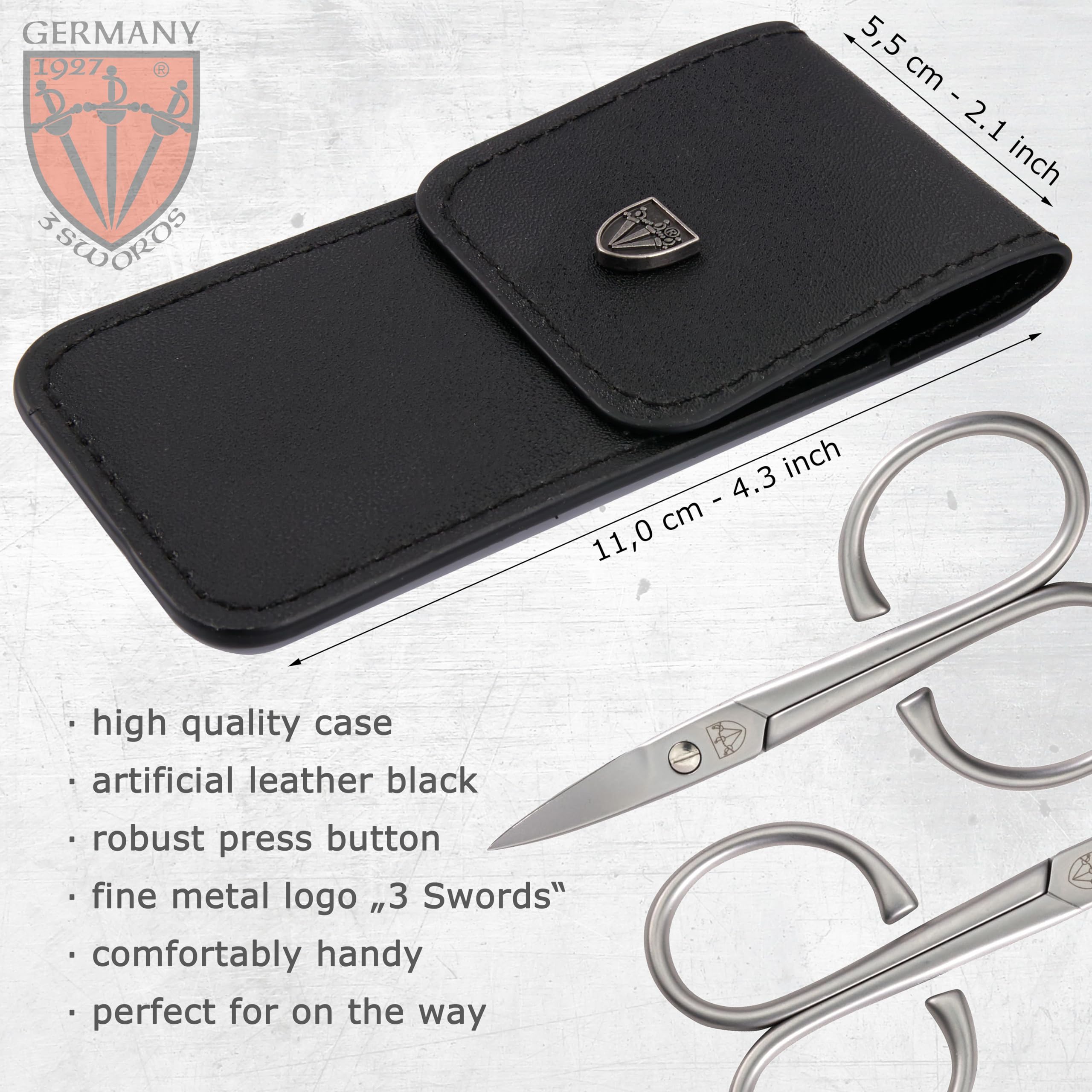 3 Swords Germany extra big eye nail scissors for thicker fingers.