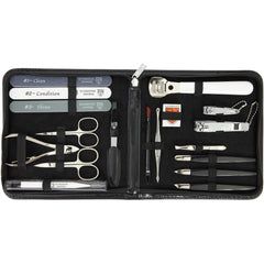 3 Swords Germany manicure pedicure set case and tools for home use and travel