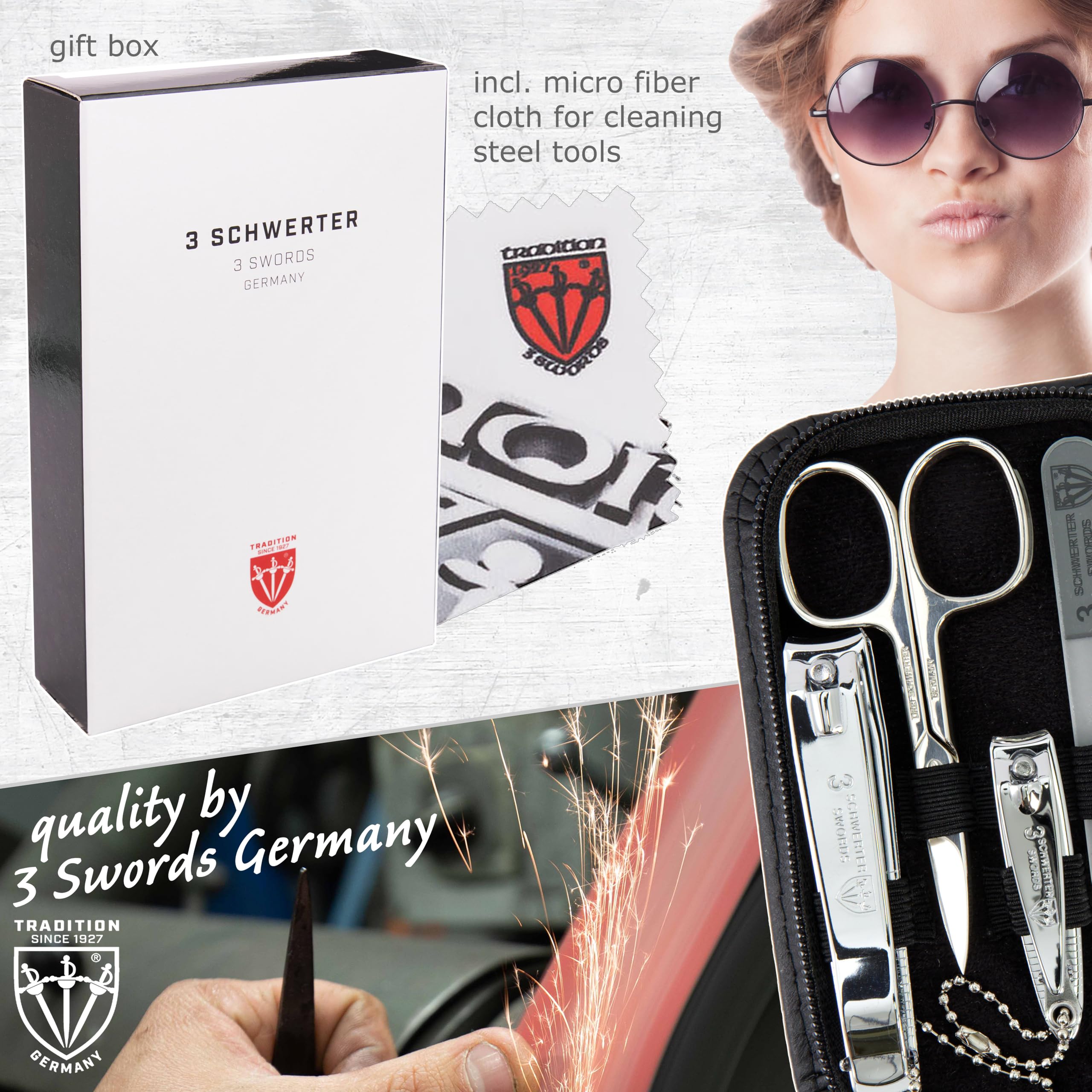 3 Swords Germany glass nail file for smooth filing and shine