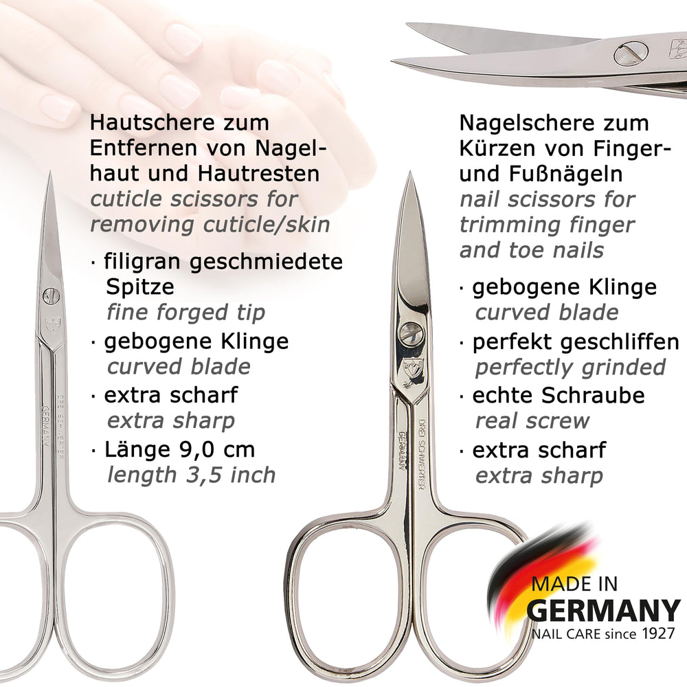 3 Swords Germany manicure and pedicure tools laid out for professional use.