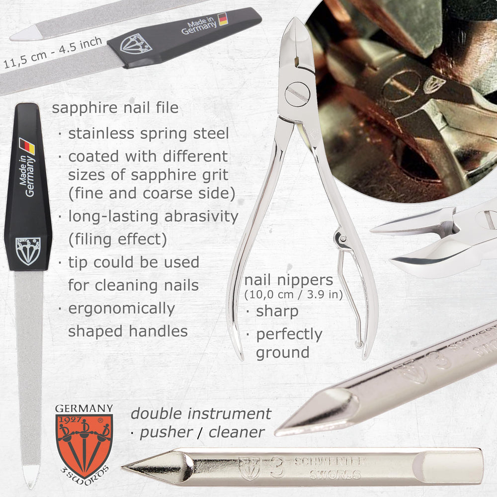 3 Swords Germany nail scissors for smooth cuts and durable construction.