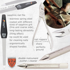 3 Swords Germany nail scissors for smooth cuts and durable construction.
