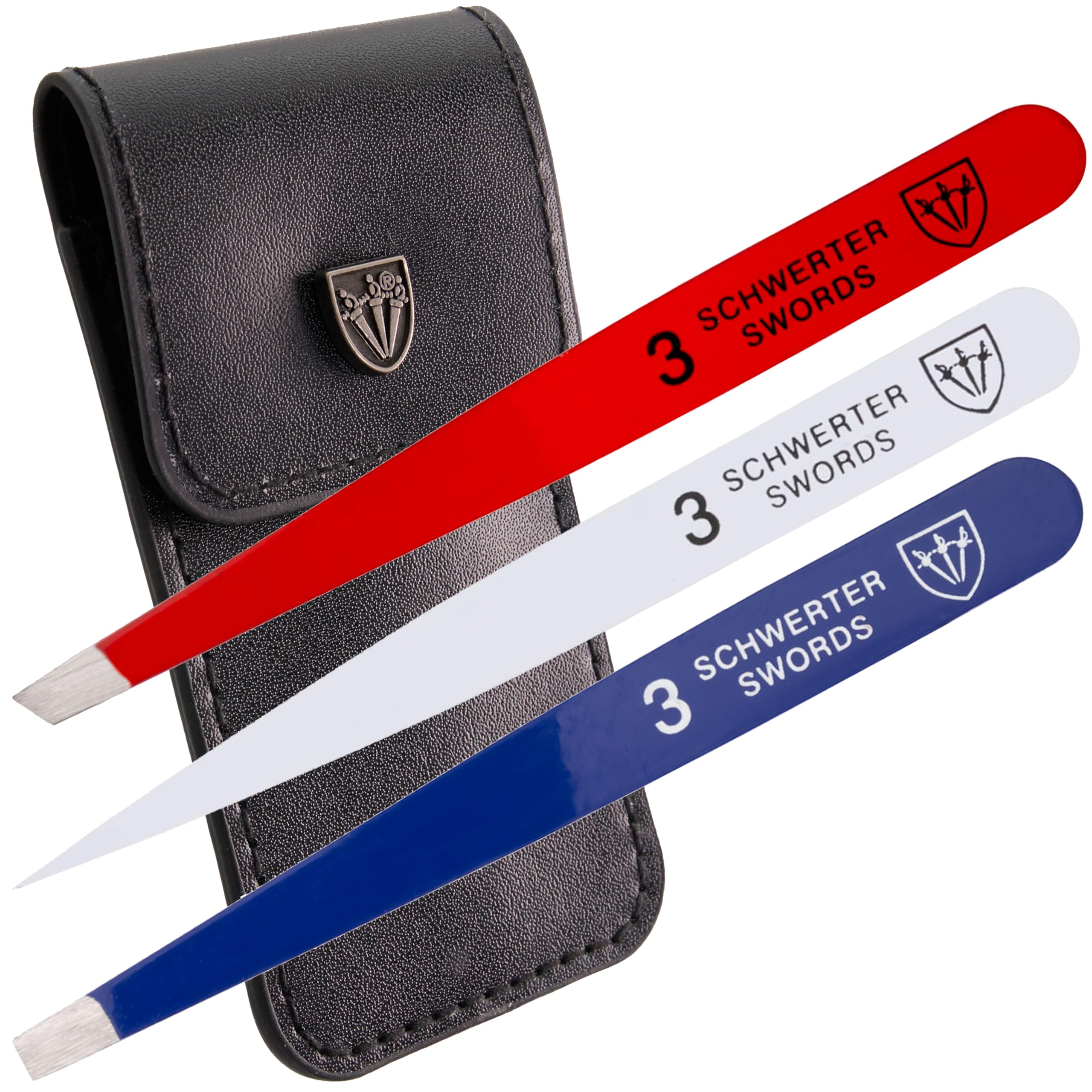 3 Swords Germany precision tweezers with slanted tip for precise eyebrow shaping