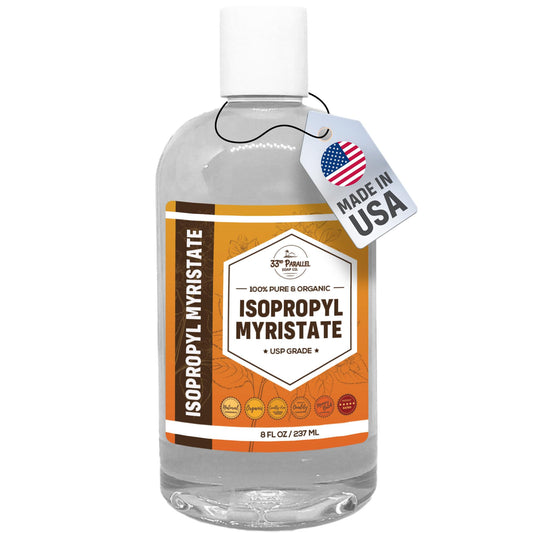 33RD PARALLEL SOAP CO IPM bottle front 8oz for versatile cosmetic formulations.