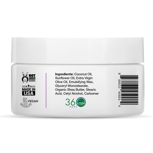360Feel Lavender Patchouli Lotion pump enables easy daily use with gentle hydration.
