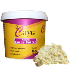 3CAYG Natural Cocoa Butter jar for deep skin hydration and hair conditioning.