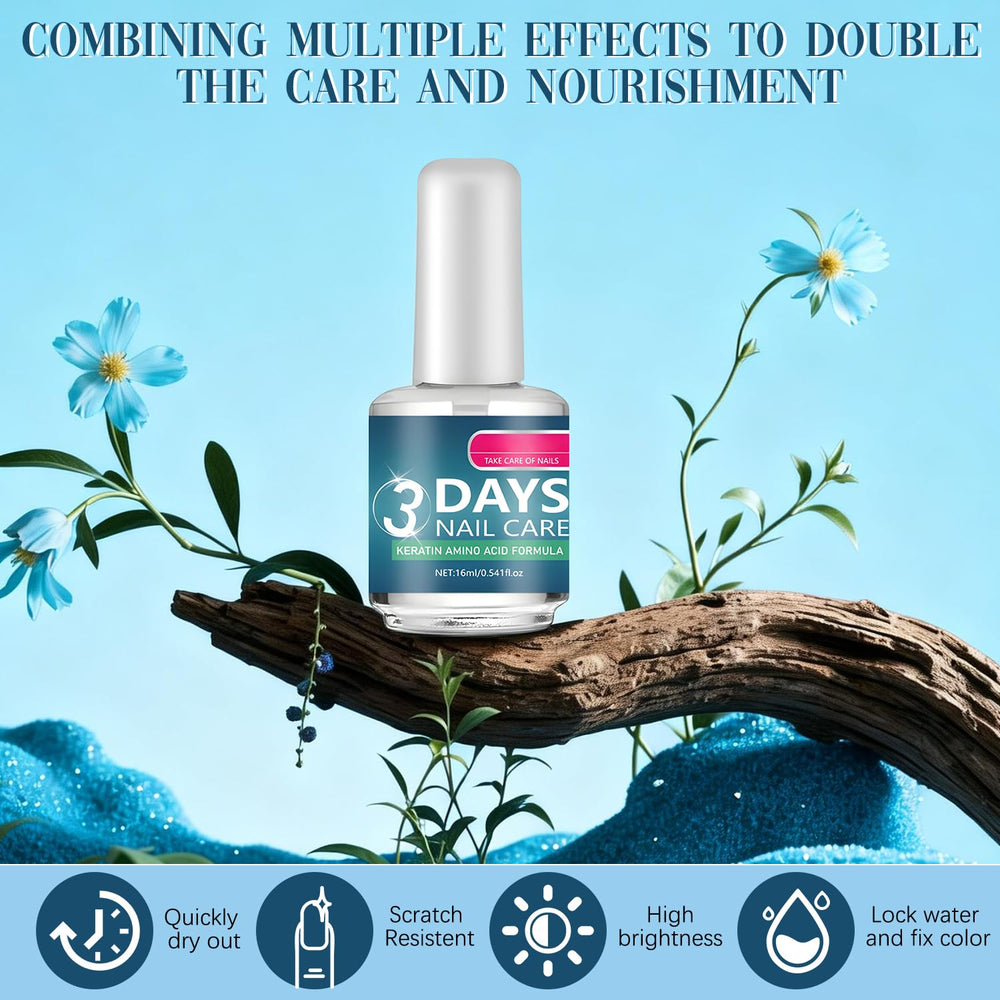 3 Days Nail Care applying oil to cuticle for hydration.
