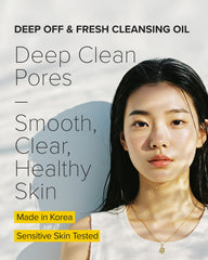 Close-up of emulsification action by 3W8L Deep Off & Fresh cleansing oil