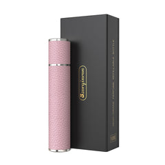 3zorqinron 10ml pink leather atomizer top view for on-the-go fragrance