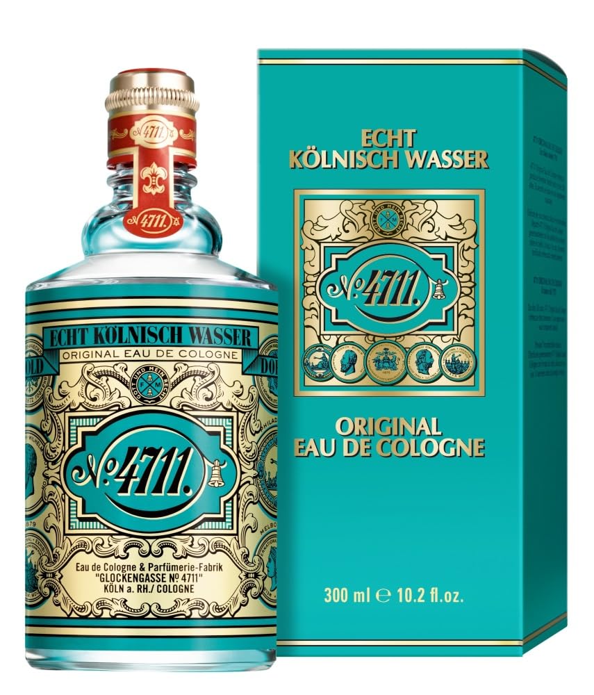 4711 Eau de Cologne 10-oz bottle on a vanity for daily freshness