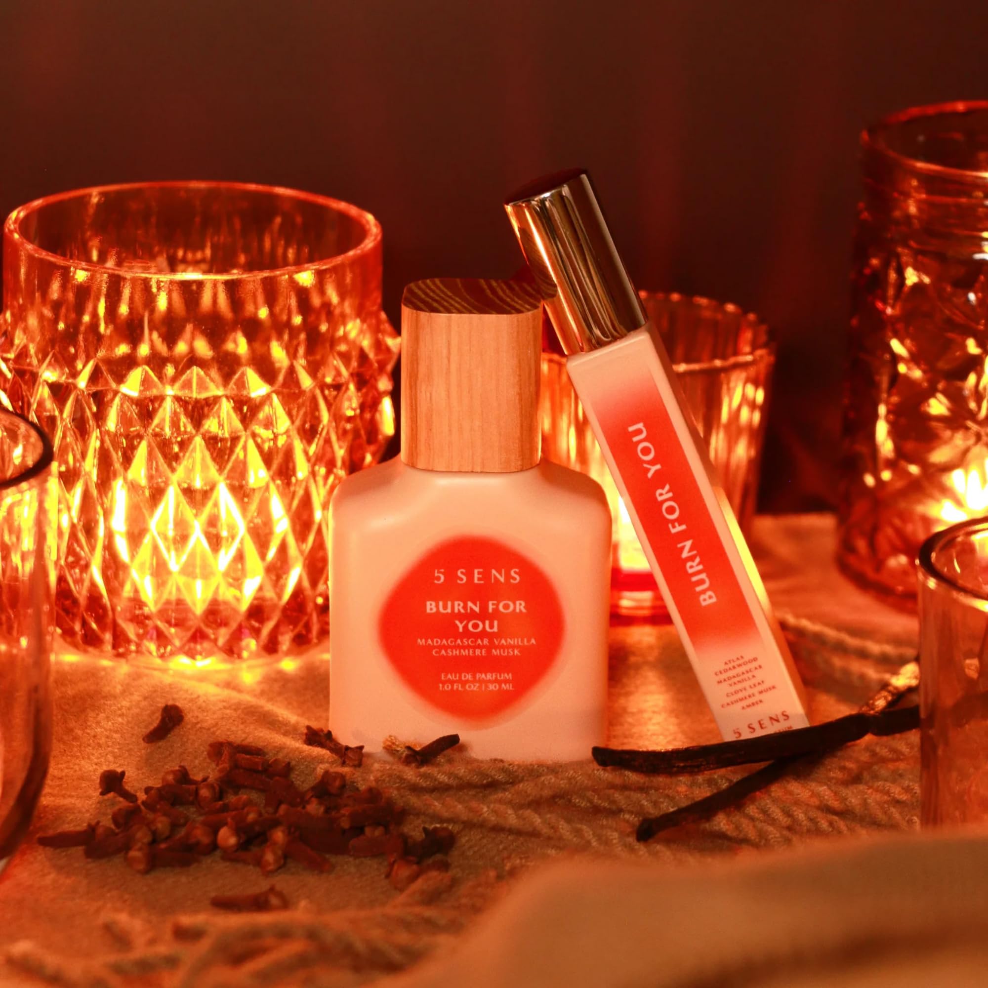 5 SENS Burn For You 10 ml packaging for on-the-go fragrance refinement.