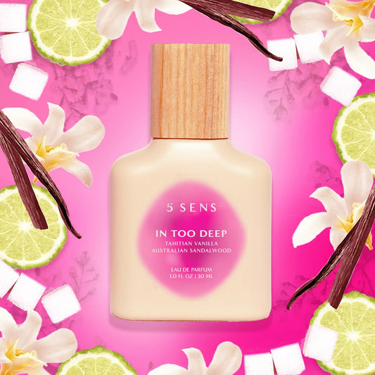 5 SENS In Too Deep Tahitian vanilla note evokes luxury and comfort