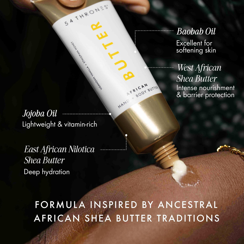 54 Thrones African Beauty Duo label closeup highlighting vanilla and honey notes