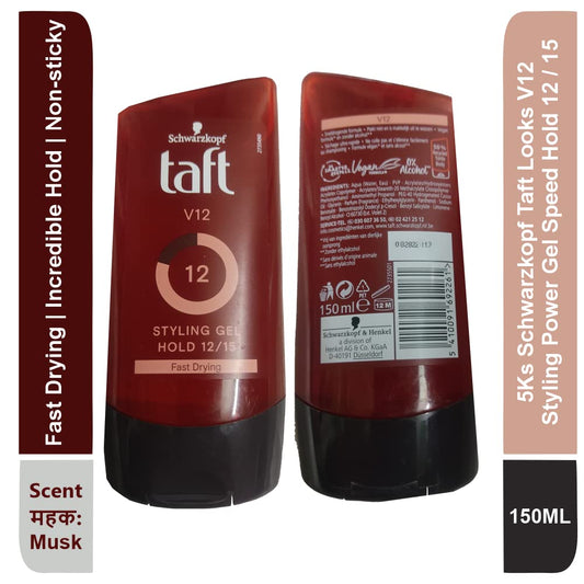 5Ks Taft Looks V12 speed hold demonstrates strong, non-sticky finish for defined looks