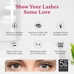5th and Glow Miracle Lash serum follicle nourishment and lash strength demonstration.