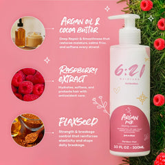 621 Argan Milk Leave-In supports lightweight daily styling.