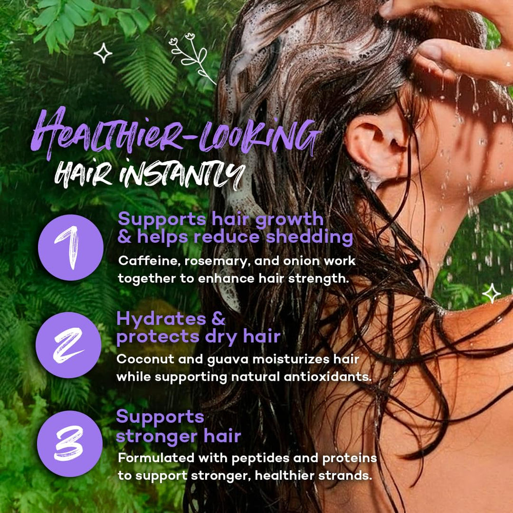 621 Haircare healthy scalp close-up—refreshes scalp environment for moisture balance