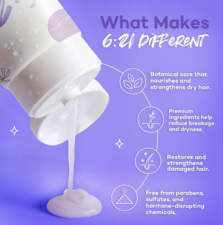 621 Haircare lightweight cleanse bottle—adds softness and natural shine