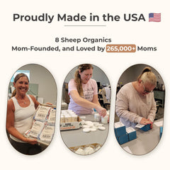 USA small-batch packaging label for 8 Sheep Organics True Belly Serum