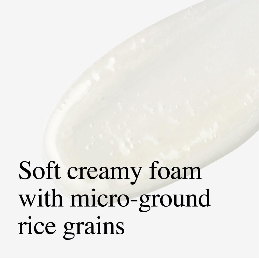 Usage scene illustrating quick daily cleanse with 9 wishes Rice Foaming Cleanser