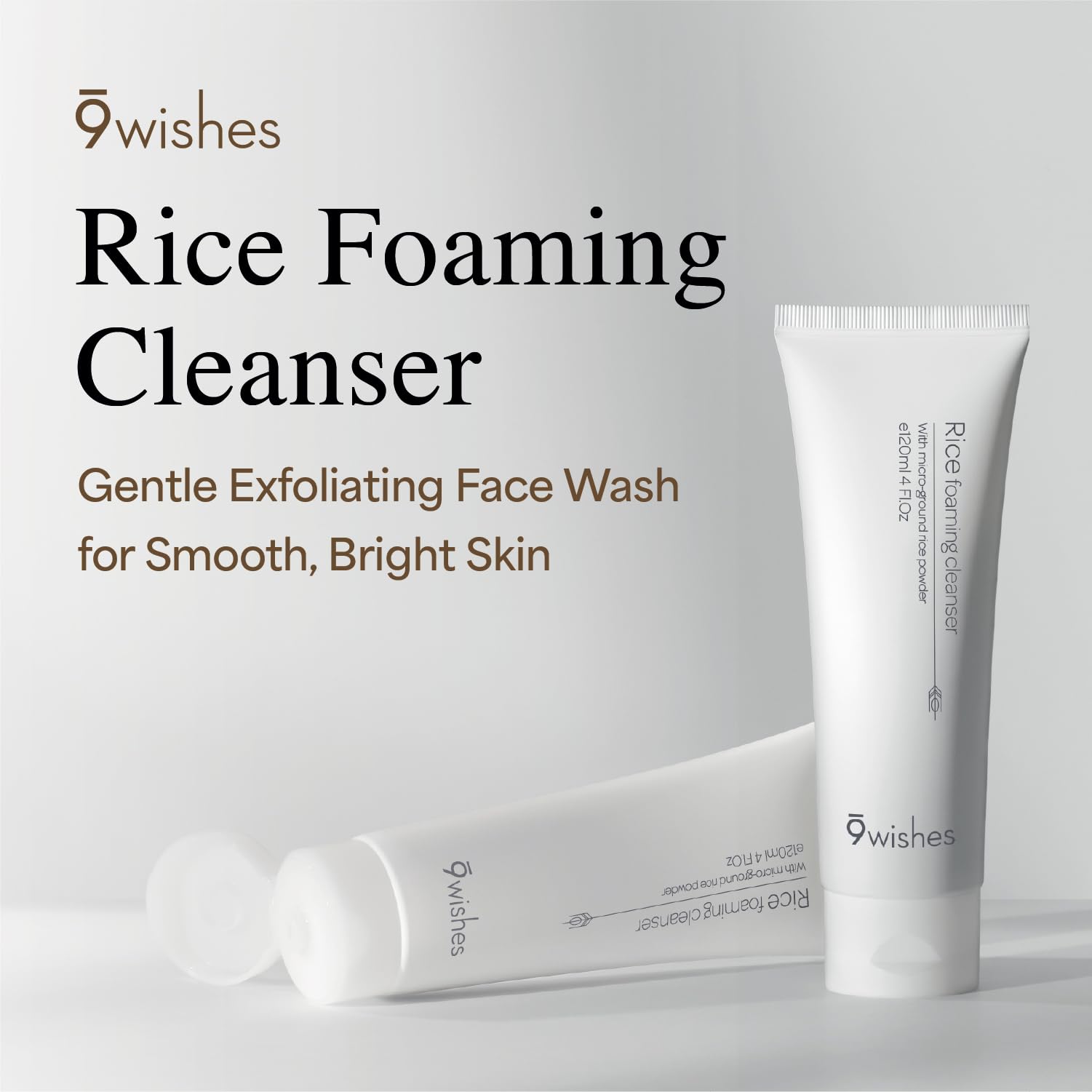 Foam close-up from 9 wishes Rice Foaming Cleanser showing airy cleansing