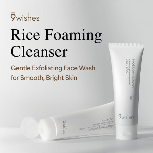 Foam close-up from 9 wishes Rice Foaming Cleanser showing airy cleansing