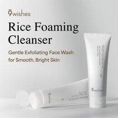 Foam close-up from 9 wishes Rice Foaming Cleanser showing airy cleansing