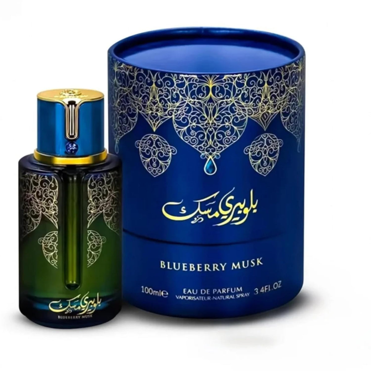 9 O'CLOCK BlueBerry Musk bottle front for everyday unisex fragrance appeal.