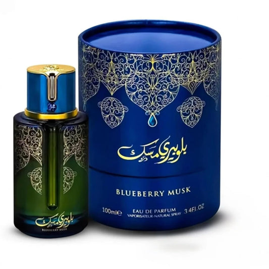 9 O'CLOCK BlueBerry Musk bottle front for everyday unisex fragrance appeal.