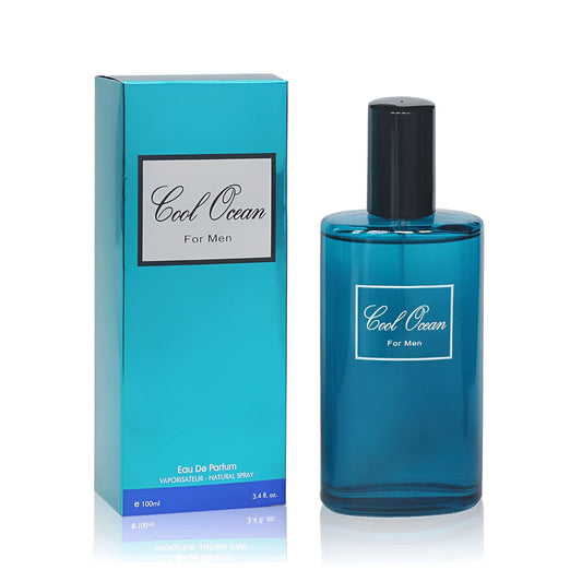 A CENTER Cool Ocean bottle close-up for everyday fresh fragrance