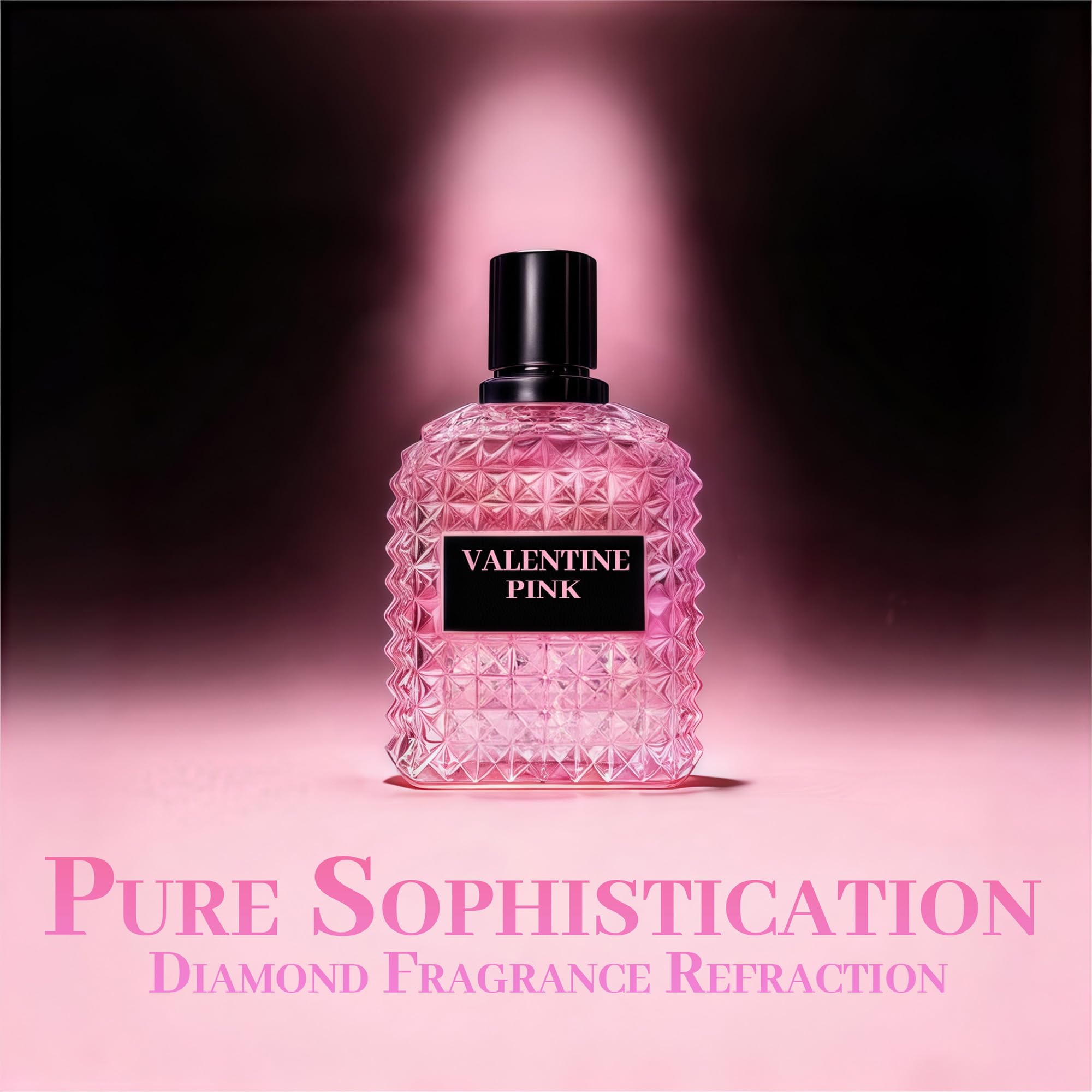 A CENTER Valentine Pink packaging close-up, premium look inviting gifting