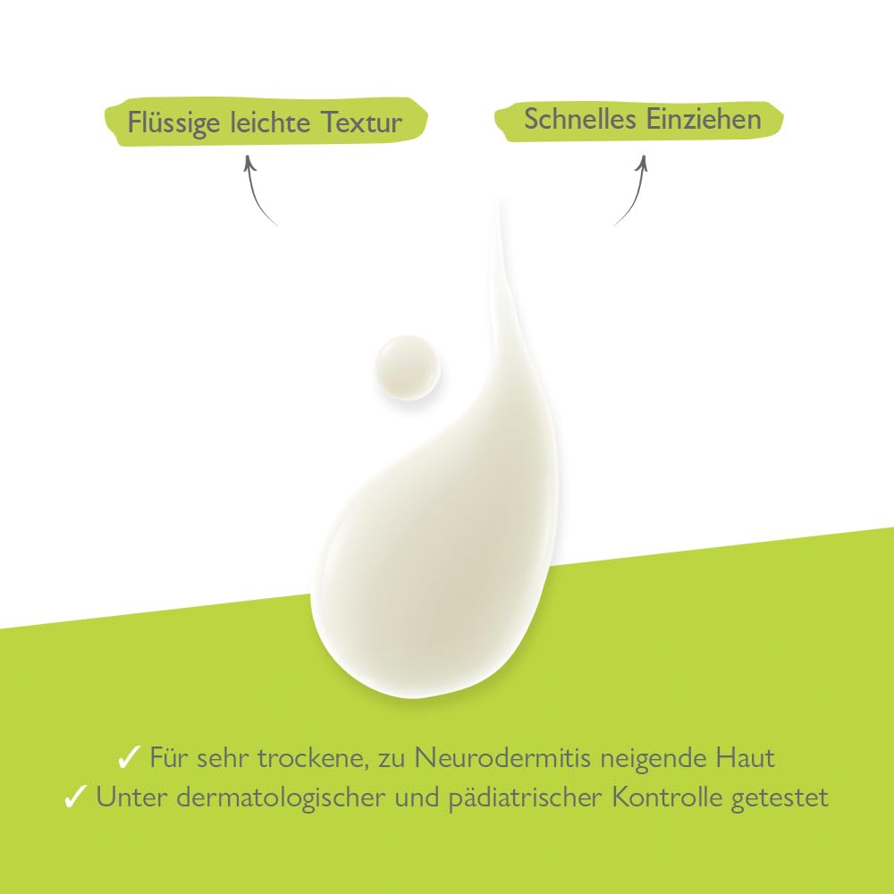 Creamy texture of A-Derma Exomega Control Milk spreads smoothly.