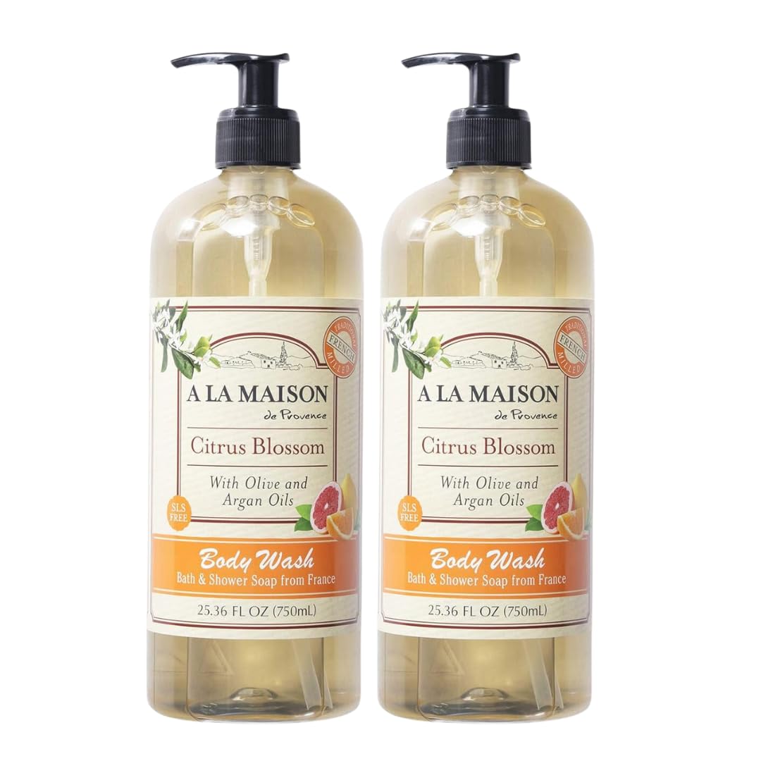 A LA MAISON Citrus Blossom bottle for daily cleansing with a luxurious skin-softening lather.