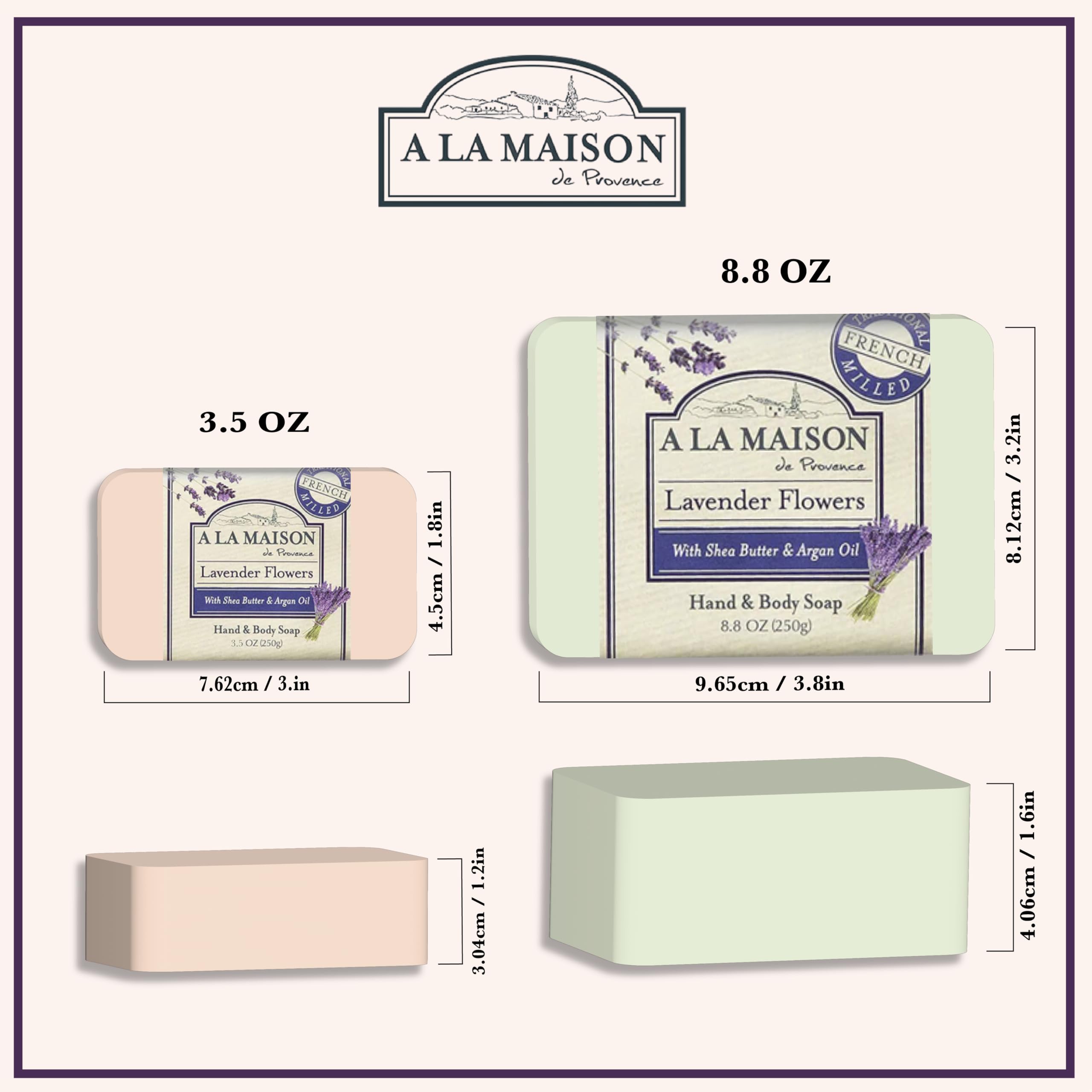 Close-up of A LA MAISON Coconut Charcoal Bar Soap reveals triple milled texture.