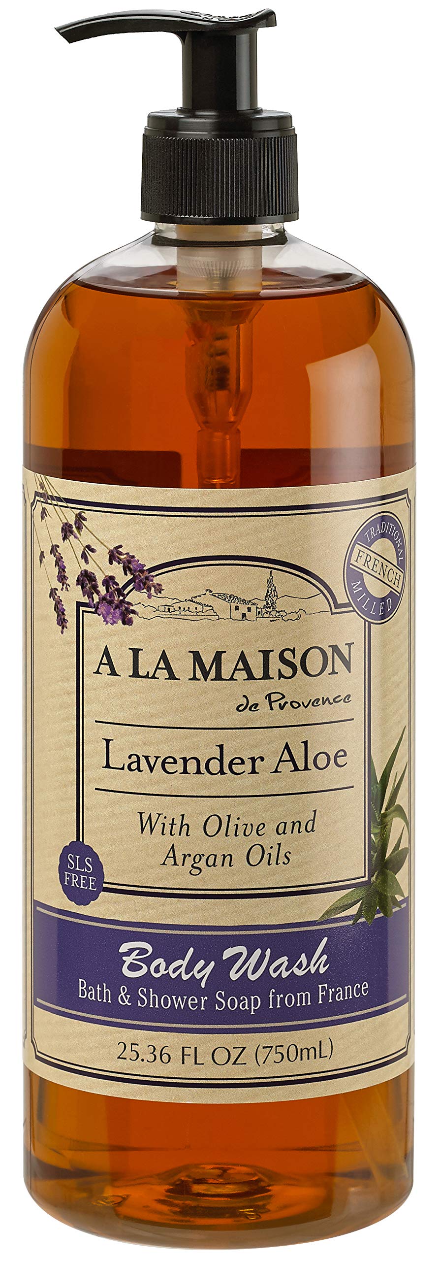 A La Maison Lavender Body Wash bottle with a gentle cleansing formula and lavender aroma