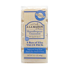 A La Maison moisturizing bar texture suggests creamy, gentle hand care.