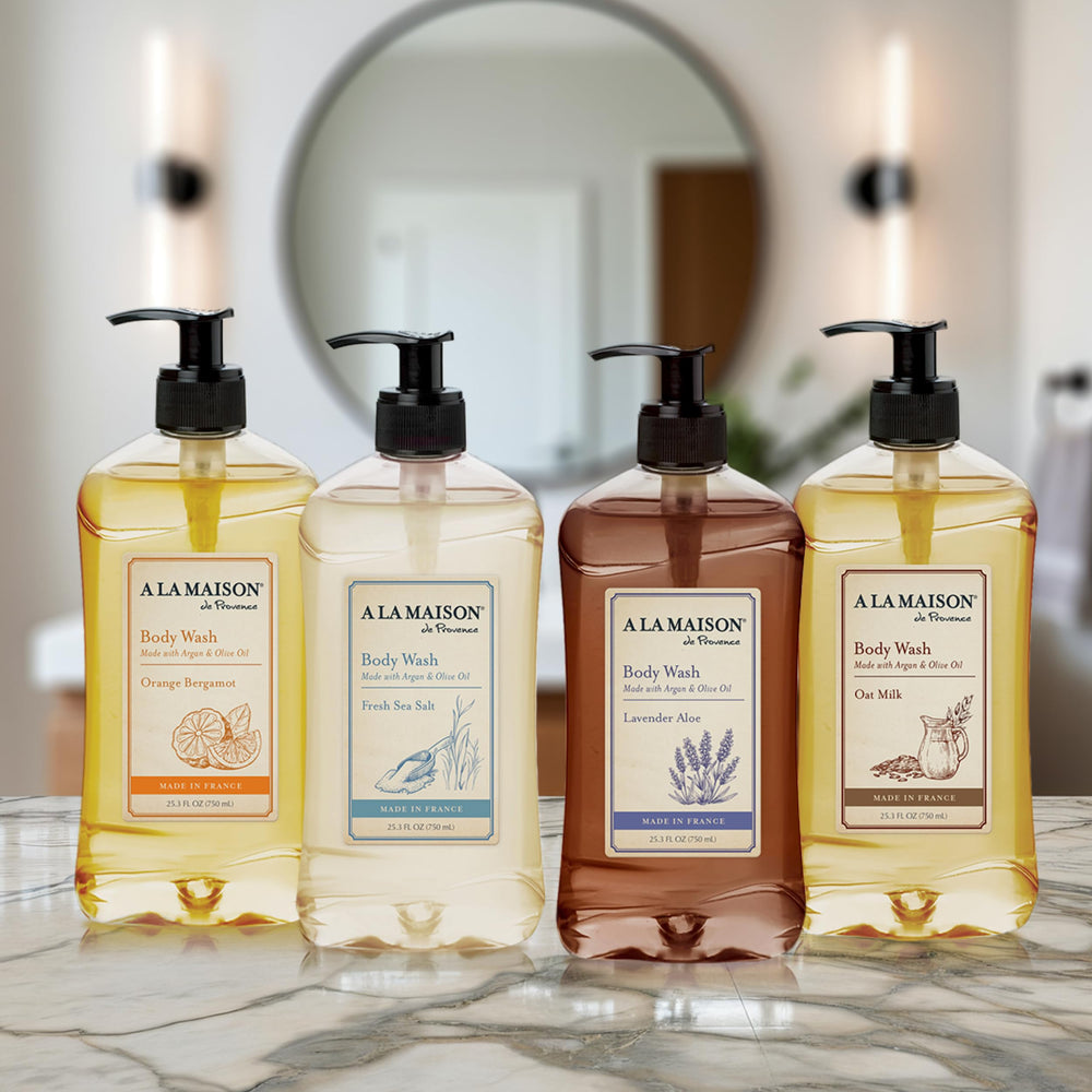 Gift-ready packaging of A LA MAISON Orange Bergamot Body Wash for gifting idea